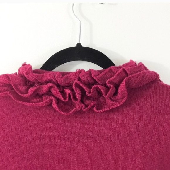 SOLD NWT Cullen 100% Cashmere Ruffle Cardigan - Picture 5 of 6
